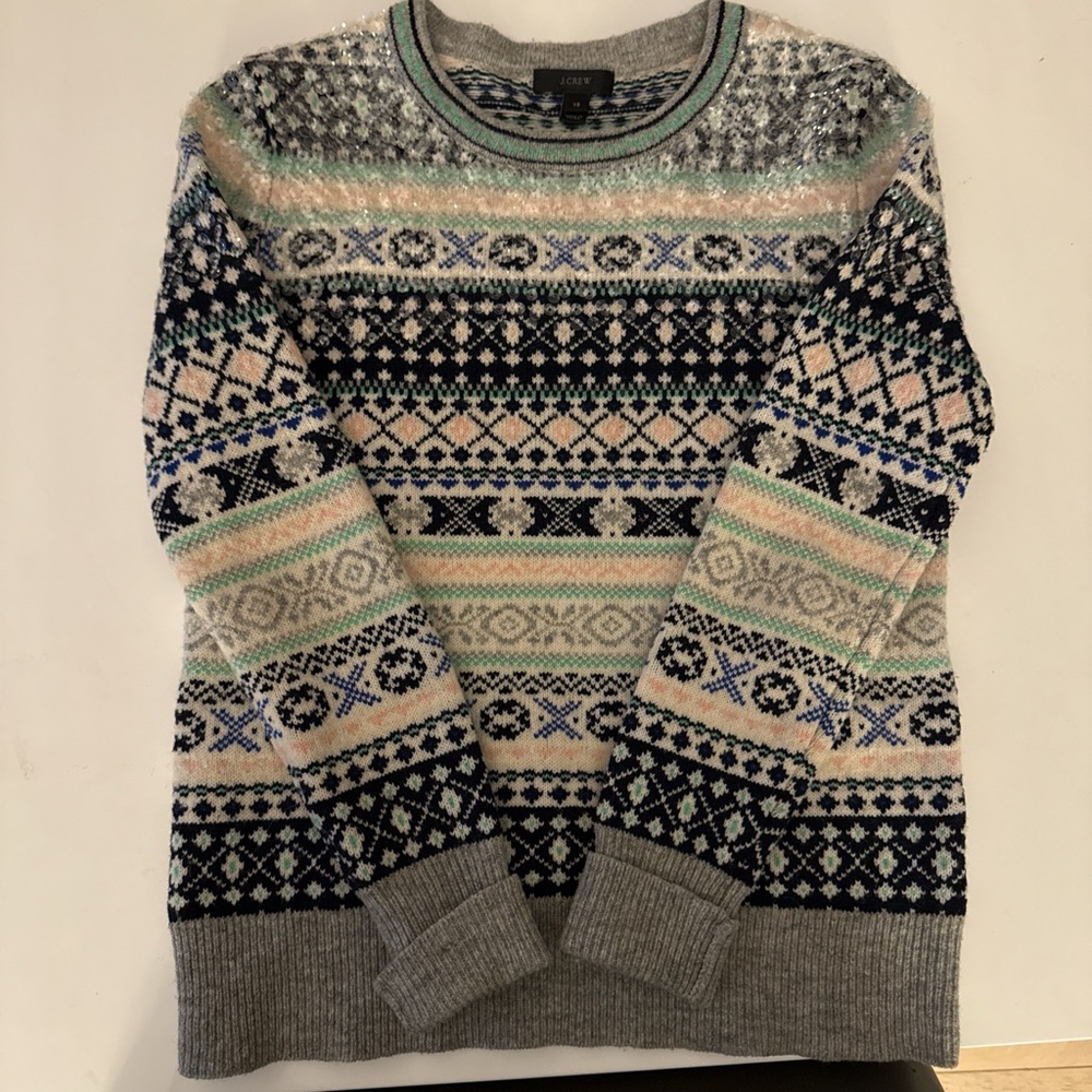 J. Crew Cozy Patterned Sweater